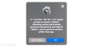 Pop-ups - App "Wants Access to Control Safari"