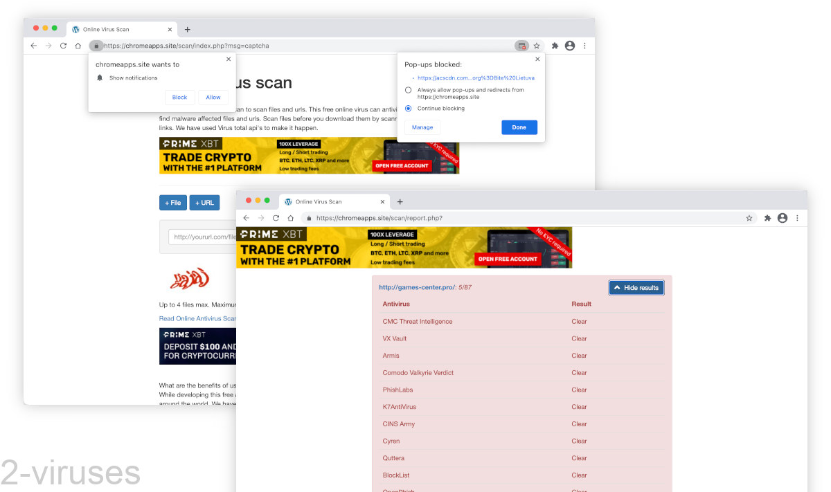 Appstation AntiVirus Scan shows scan results copied from Virustotal.