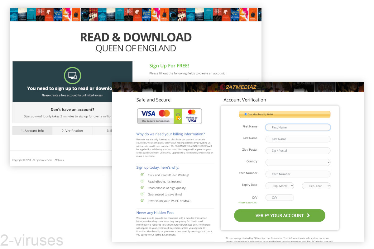 Findpdf.me leads to a dishonest subscription signup page.