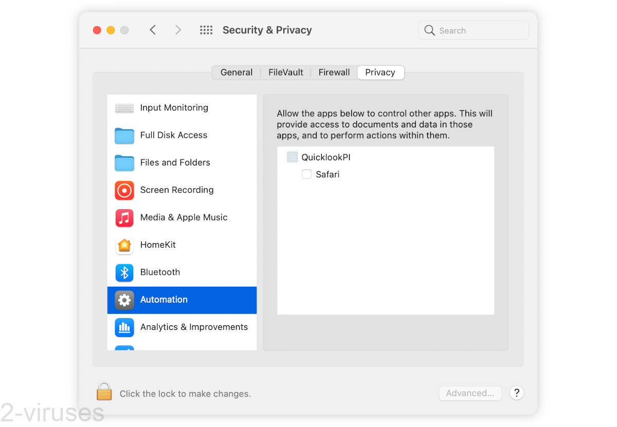 QuickLookPI may have control over Safari, you can check in Security & Privacy settings.