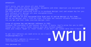 Wrui Ransomware