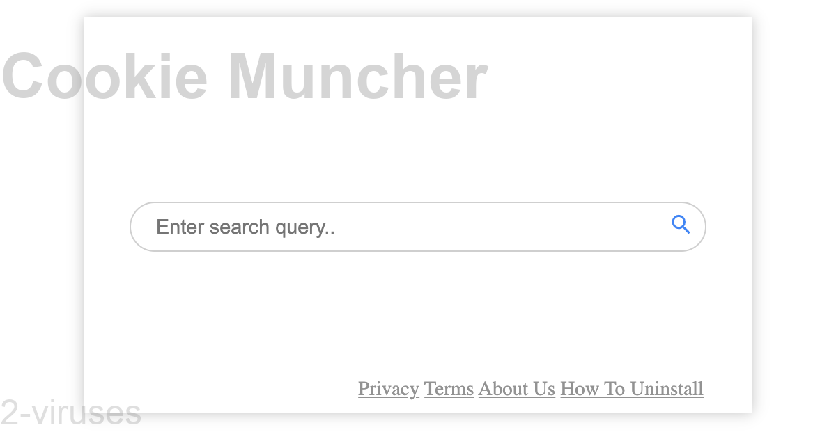 Cookie Muncher's new tab page is pretty empty.