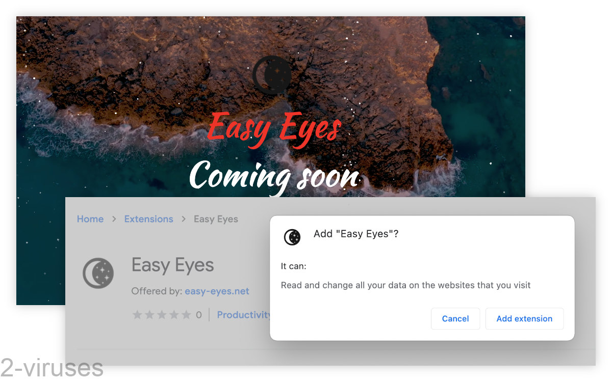 Easy Eyes's home page is still unfinished, but the extesion already has over a thousand users.
