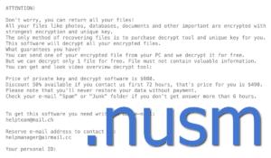 Nusm Ransomware