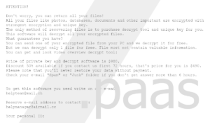 Paas Ransomware