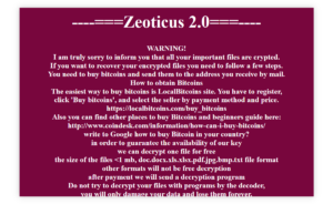 Zeoticus Ransomware