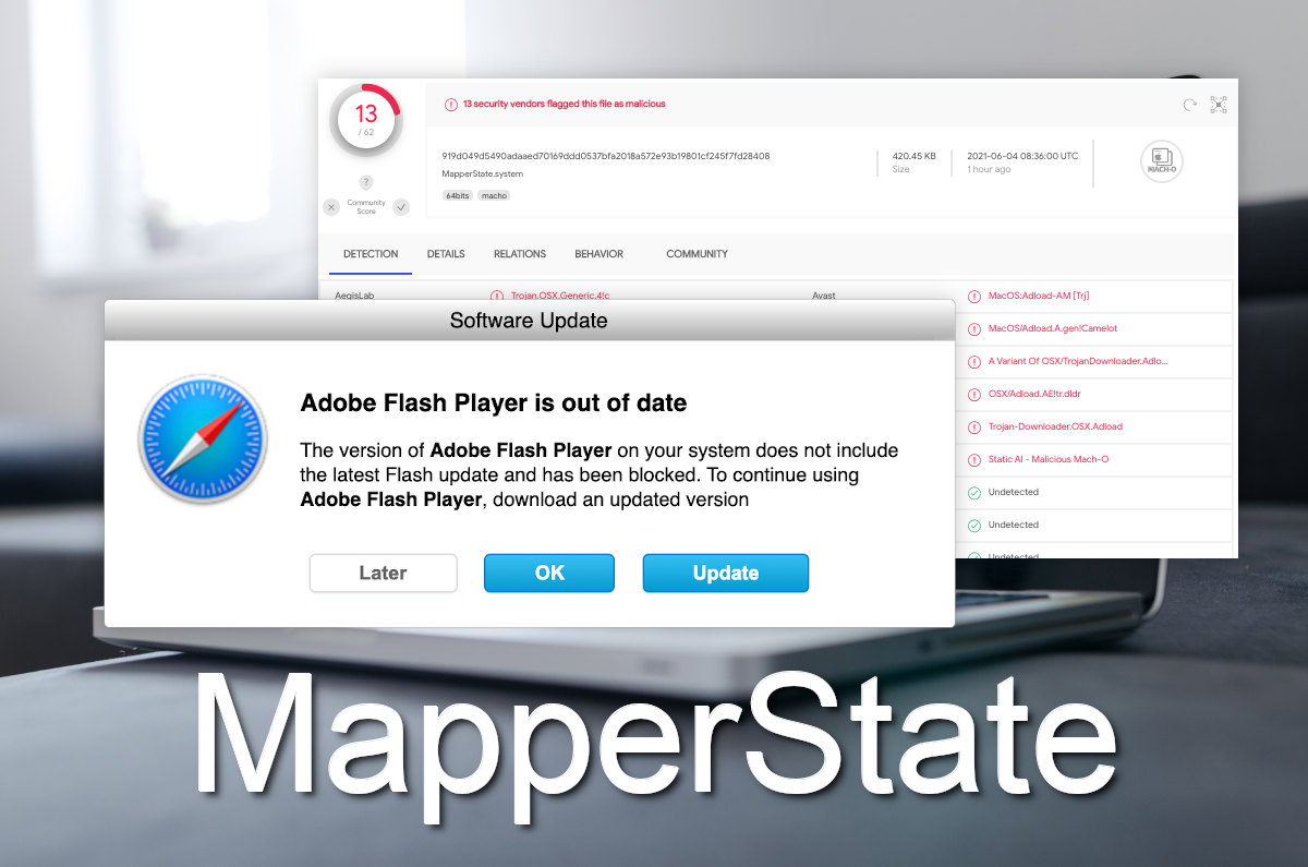 MapperState is currently detected by multiple reputable antivirus apps.