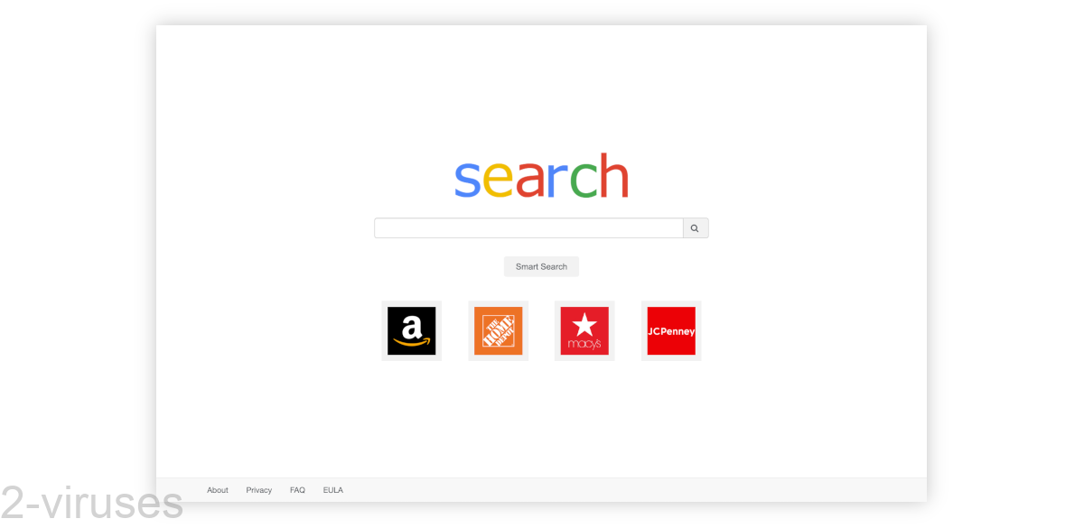 A search page on a fake/alternative search new tab.