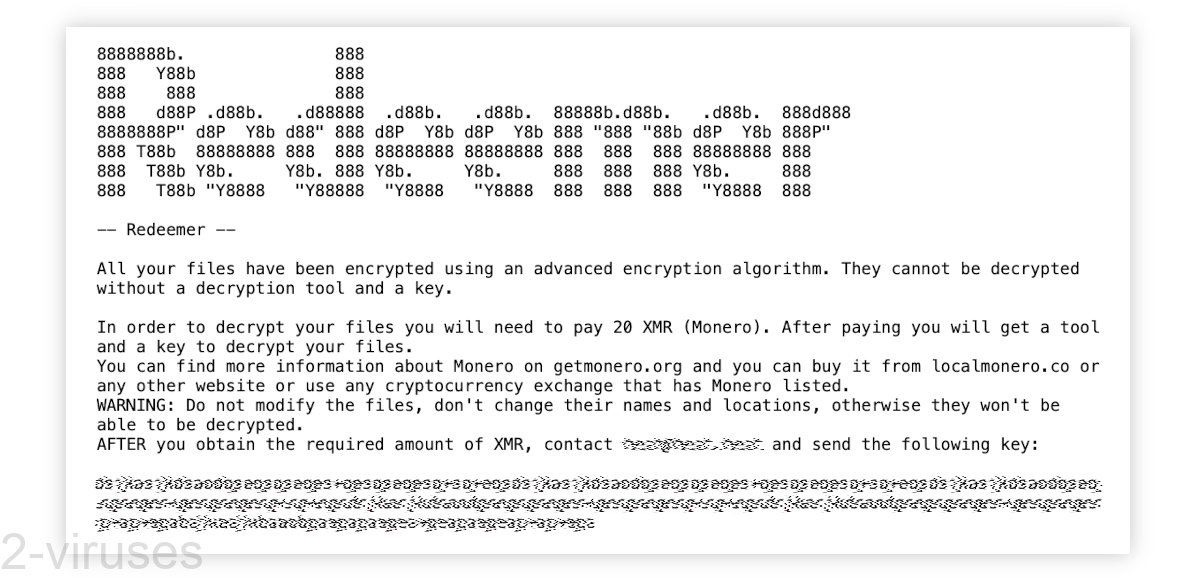 Redeemer asks for 20 XMR.