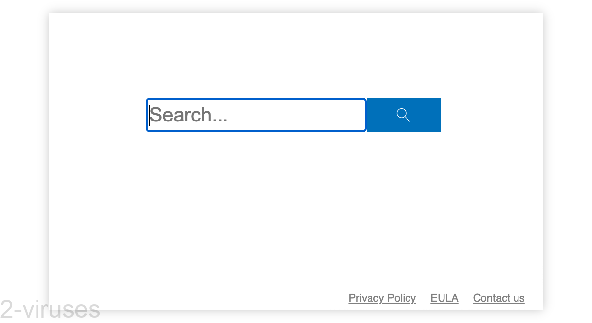 Searchgoose.com's home page has a blue search box and nothing else.