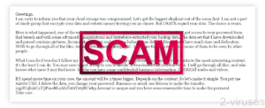 Scam Emails "Your Cloud Storage Was Compromised"