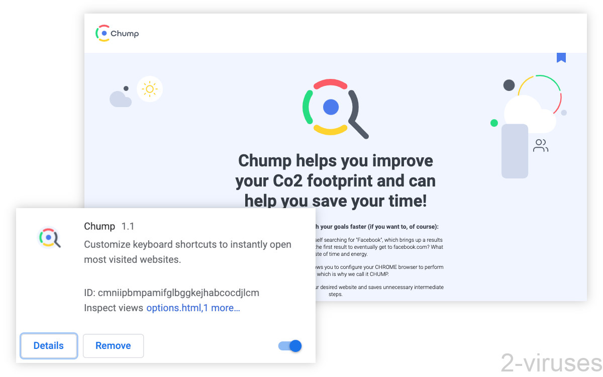 Chump also says that it'll help you save C02.
