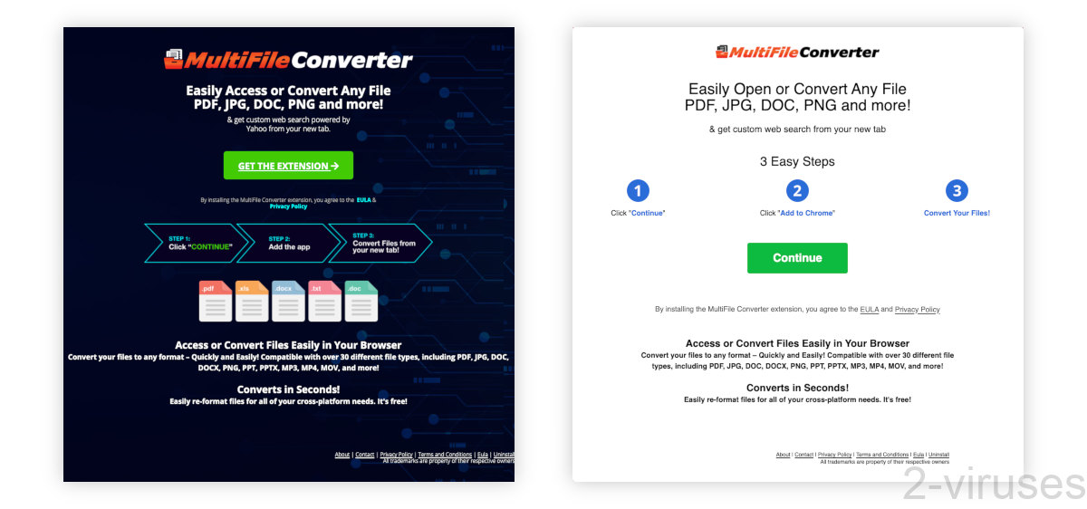 MultiFile Converter is advertised as helping users convert files.