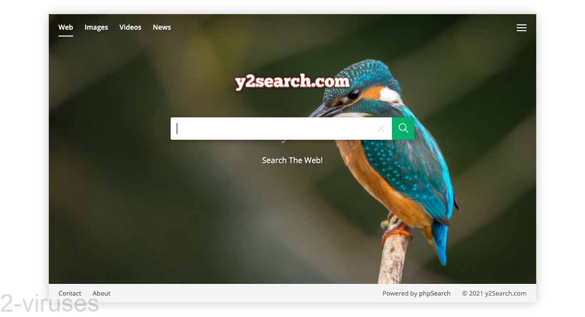 Y2search.com's new tab page shows a different picture each time you visit.