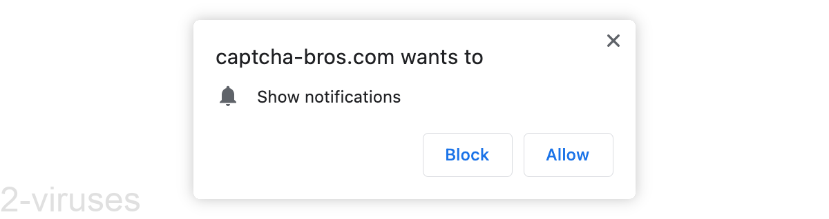Captcha-bros.com asking to show notifications.