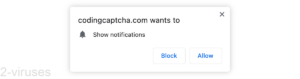 Codingcaptcha.com Notification Ads