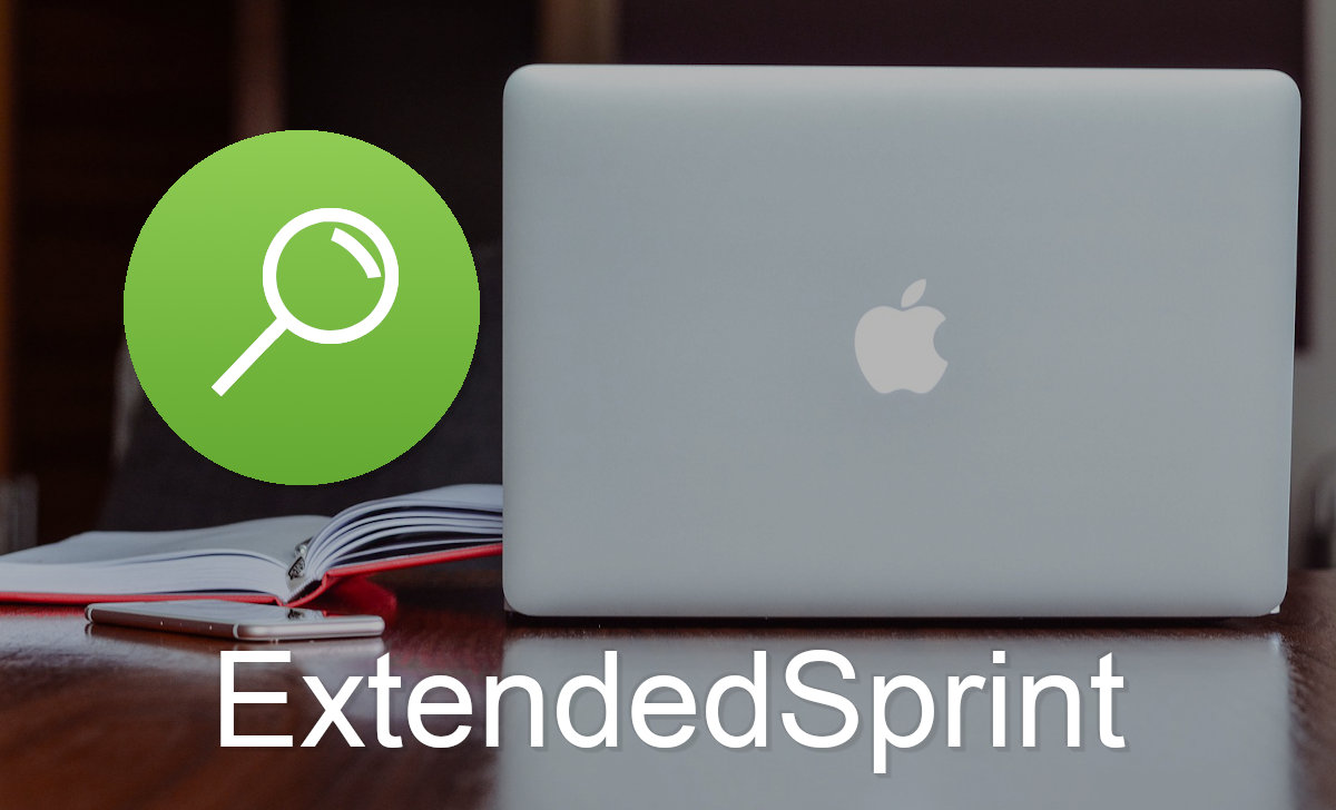 ExtendedSprint uses an icon of a white magnifying glass on a green background.