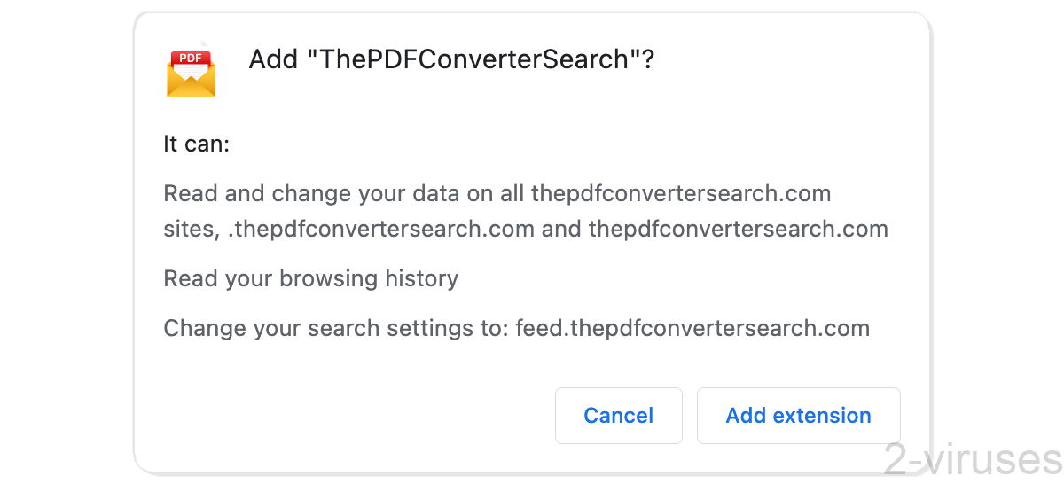ThePDFConverterSearch asks to change your search settings and read your browsing history.